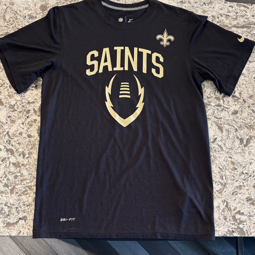 Nike Black and Gold Saints Tee
